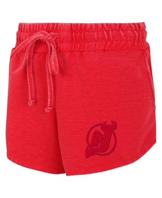 Women's Red New Jersey Devils Volley Fleece Shorts