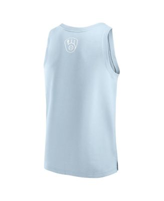 Men's Light Blue Milwaukee Brewers Elements Tank Top