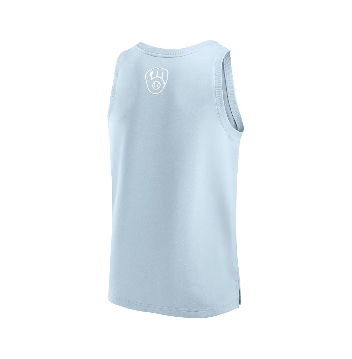 Мужской топ Fanatics Light Blue Milwaukee Brewers Elements — фото 3