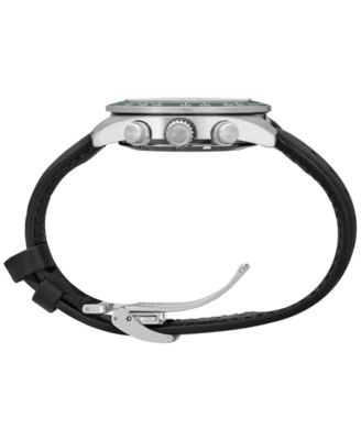 Men's Solar Chronograph Prospex Speedtimer Black Leather Strap Watch 41mm