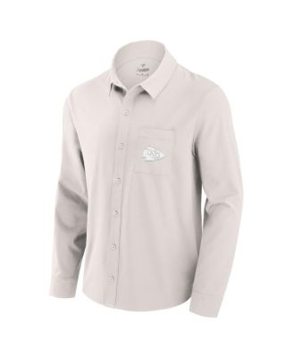 Men's Cream Kansas City Chiefs Front Office Long Sleeve Button-Up Shirt