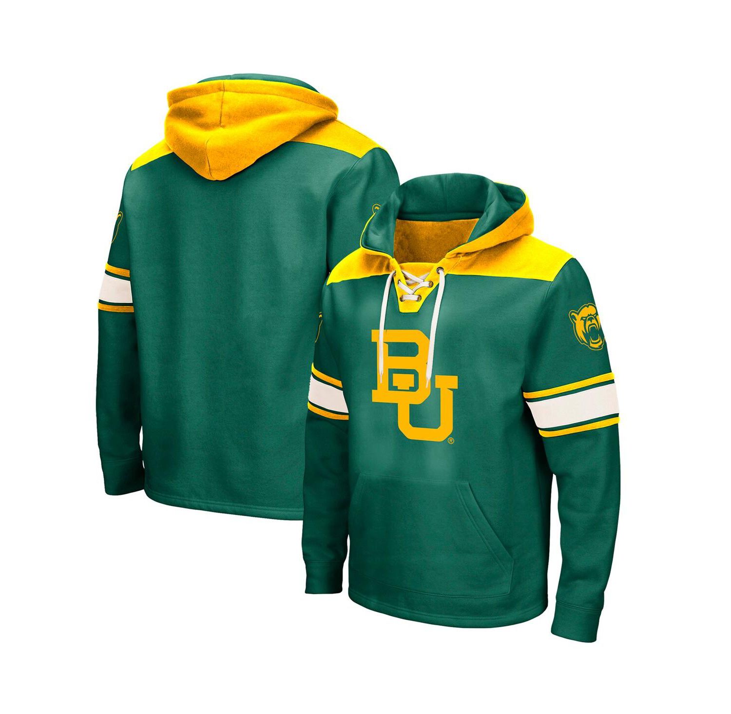 Men's Green Baylor Bears 2.0 Lace-Up Pullover Hoodie