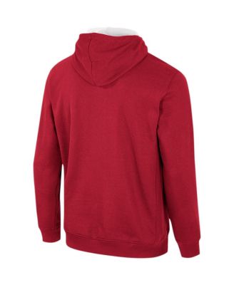 Men's Crimson Harvard Crimson Team Half-Zip Pullover Hoodie