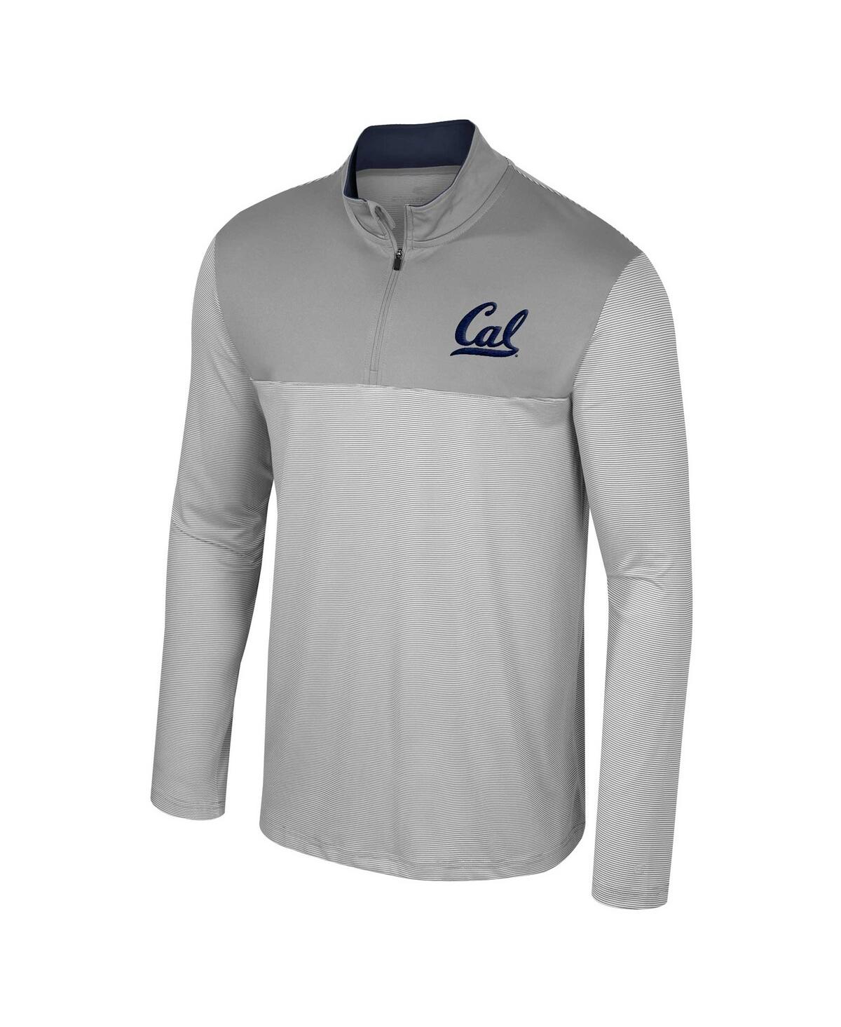 Colosseum Men's Gray Colorado Buffaloes Tuck Quarter-zip Top In Gray
