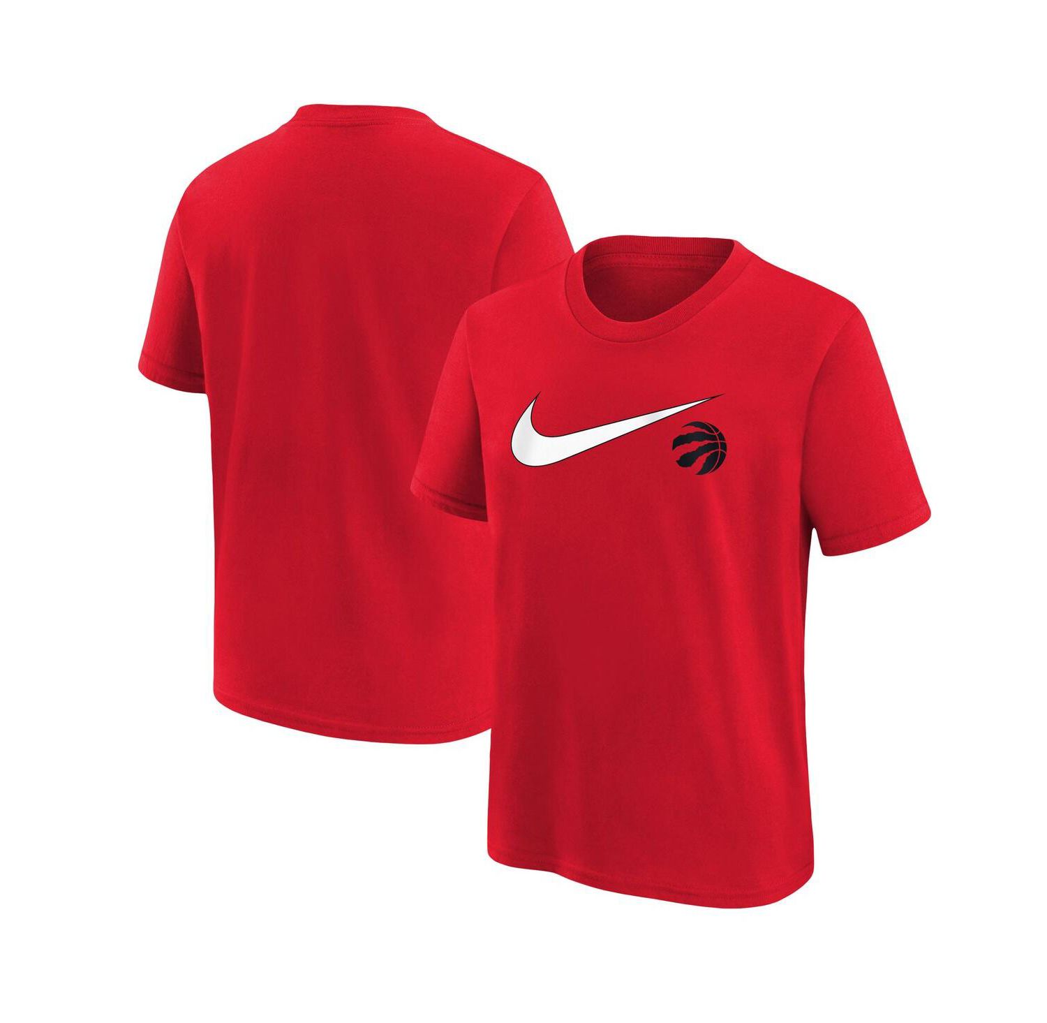 Big Boys and Girls Red Toronto Raptors Swoosh T-Shirt