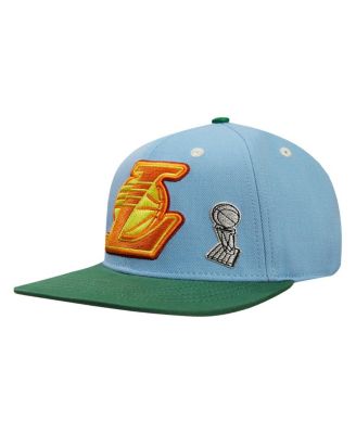Men's Light Blue/Green Los Angeles Lakers Retro Program 2-Tone Snapback Hat