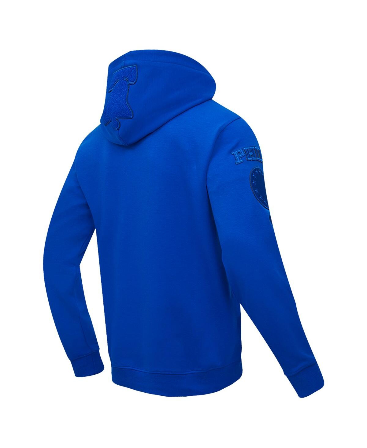 Pro Standard Men's Royal Philadelphia 76ers Triple Tonal Dk Pullover Hoodie Jacket In Royal
