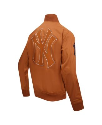 Men's Brown New York Yankees Paint The City Twill Full-Zip Jacket