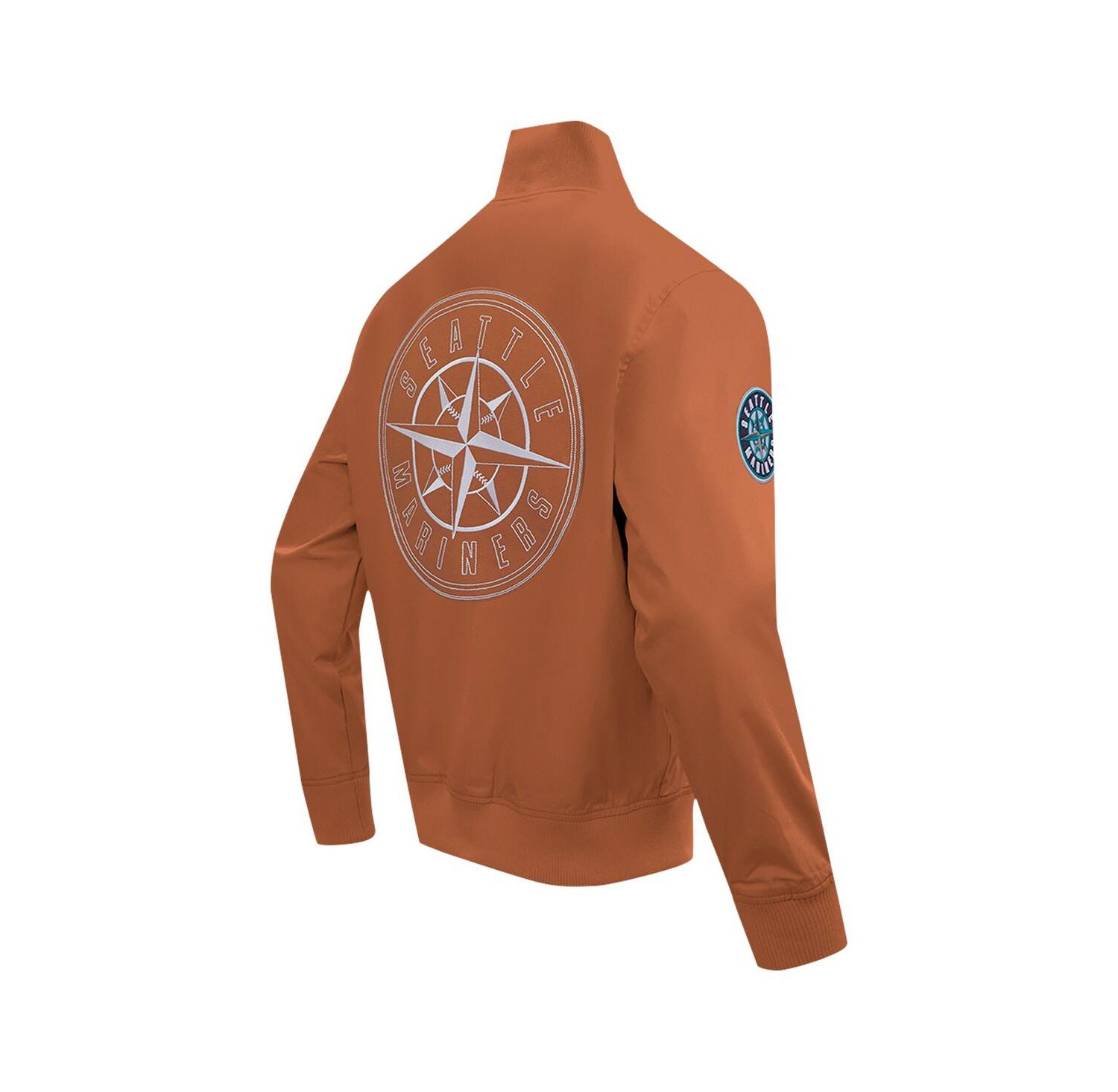 Men's Brown Seattle Mariners Paint The City Twill Full-Zip Jacket