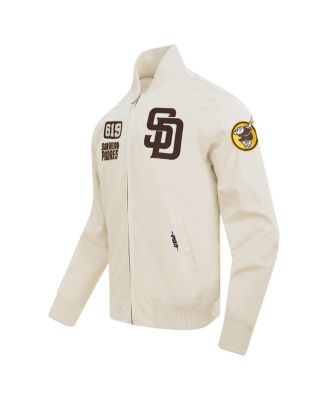 Men's Cream San Diego Padres Area Code Twill Full-Zip Jacket
