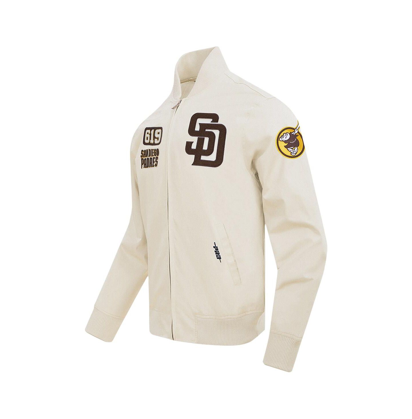Мужская куртка Pro Standard Cream San Diego Padres Area Code Twill Full-Zip — фото 2