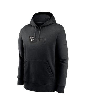 Men's Black Las Vegas Raiders Edge French Terry Club Pullover Hoodie
