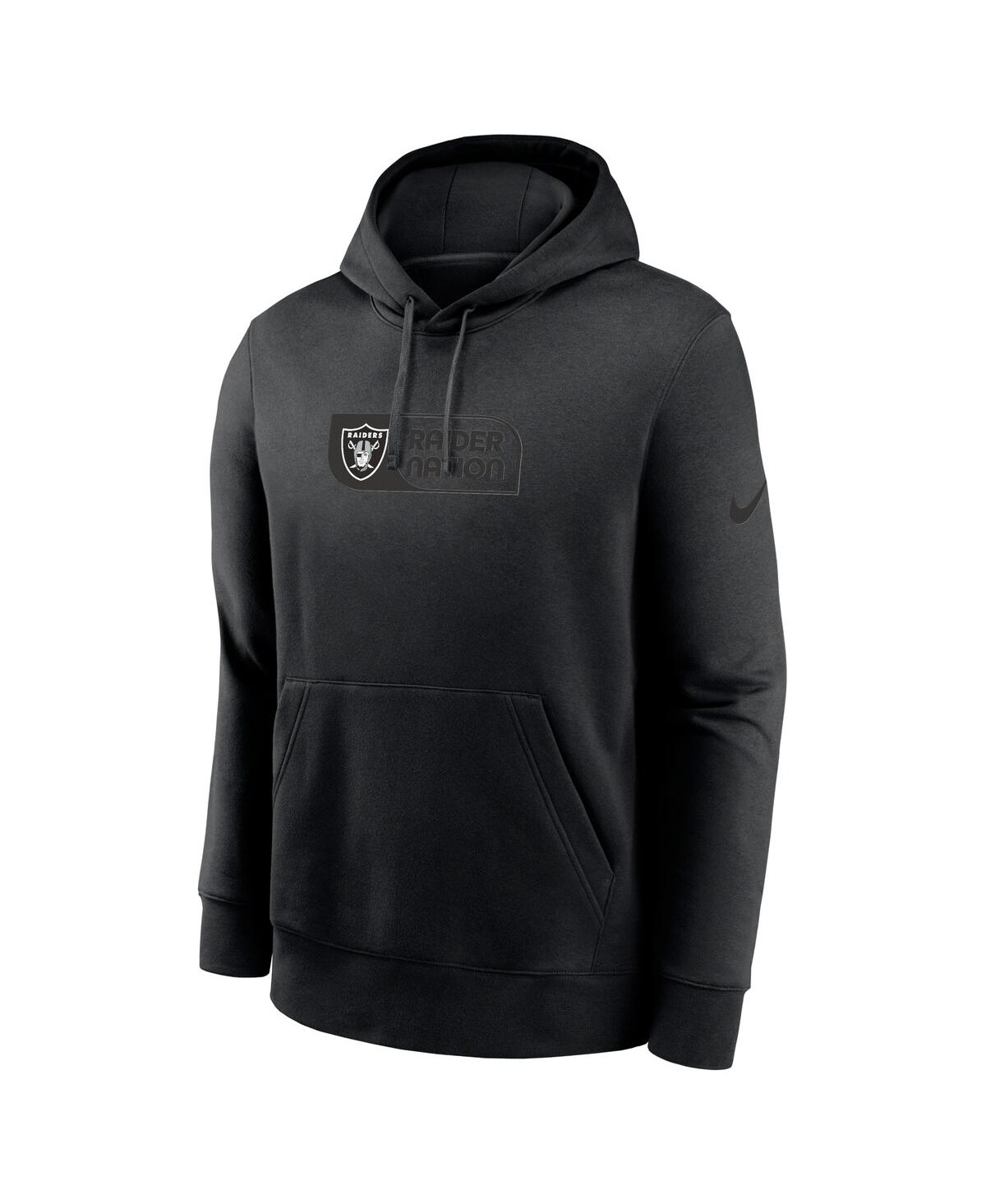 Nike Men'sLas Vegas Raiders Edge French Terry Club Pullover Hoodie - Black
