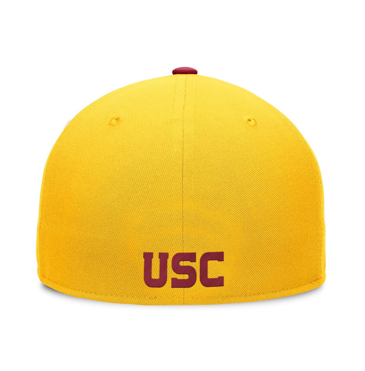 Мужская кепка Top of the World White/Cardinal USC Trojans Tri-Tone Heritage Collector Fitted Hat — фото 4