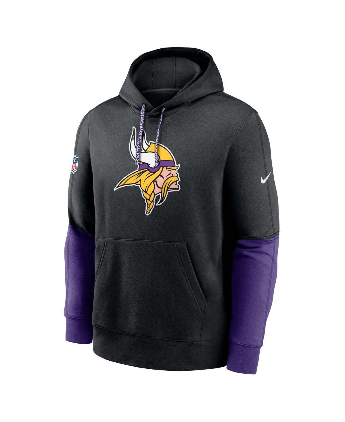 Nike Men'sMinnesota Vikings 2024 Sideline Club Pullover Hoodie - Black