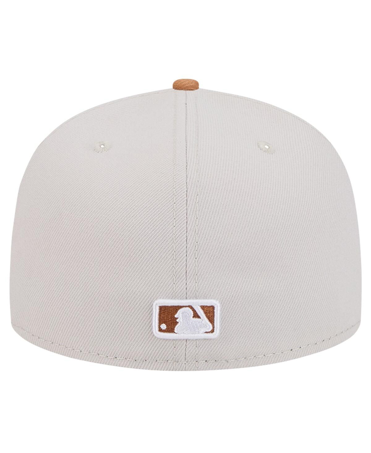 New Era Men'sBrown Miami Marlins Two-Tone Color Pack 59FIFTY Fitted Hat - Khaki, Brown