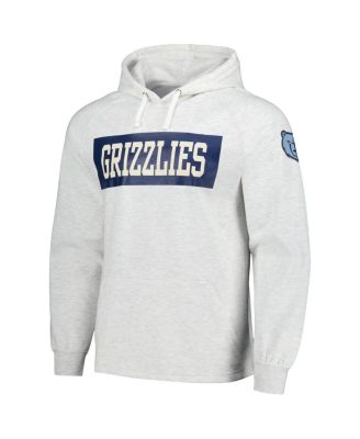 Men's Ash Memphis Grizzlies Softhand Raglan Tri-Blend Pullover Hoodie