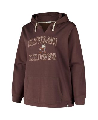 Women's Plus Size Brown Cleveland Browns Kennedy Pullover Hoodie