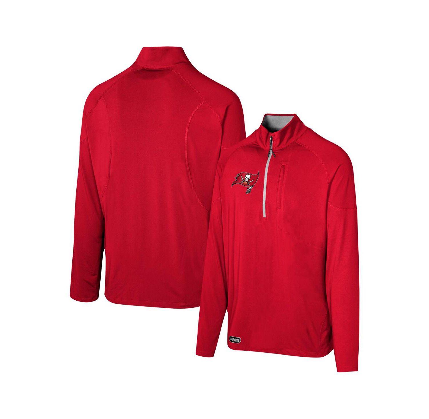Men's Red Tampa Bay Buccaneers Grind Iron Quarter-Zip Top