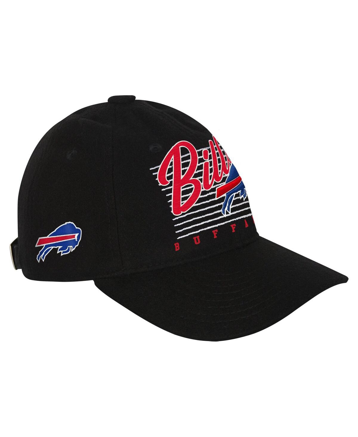 Outerstuff Big Boys And Girls Black Buffalo Bills Retro Wooly Adjustable Hat In Black