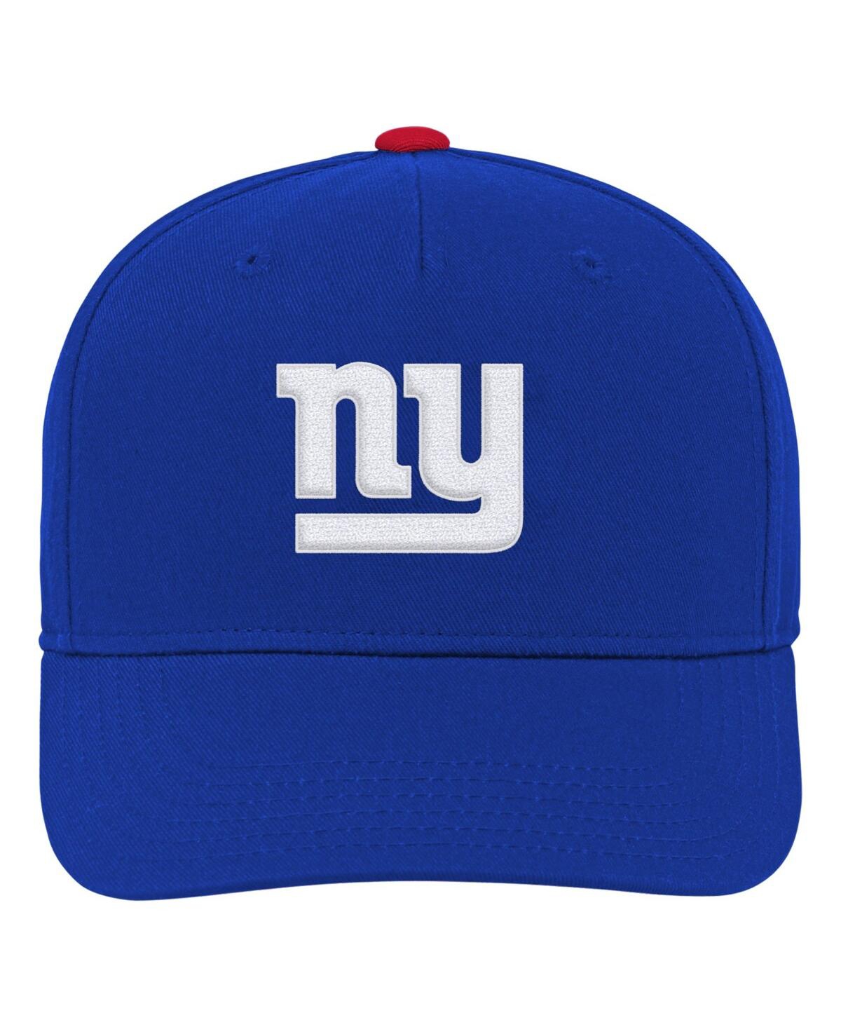 Outerstuff Big Boys And Girls Royal New York Giants Team Pre-curved Adjustable Hat In Royal