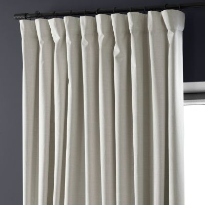 Extra Wide Performance Linen Hotel Blackout Curtain