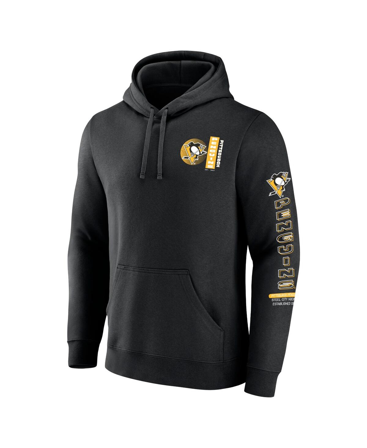 Fanatics Men'sPittsburgh Penguins Revolution Pullover Hoodie - Black