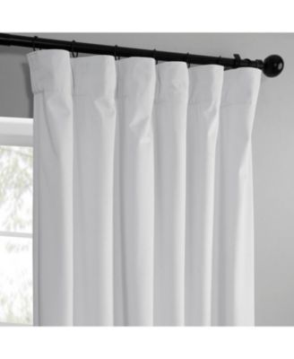 White Simply Velvet Room Darkening Curtain Pair (2 Panels)