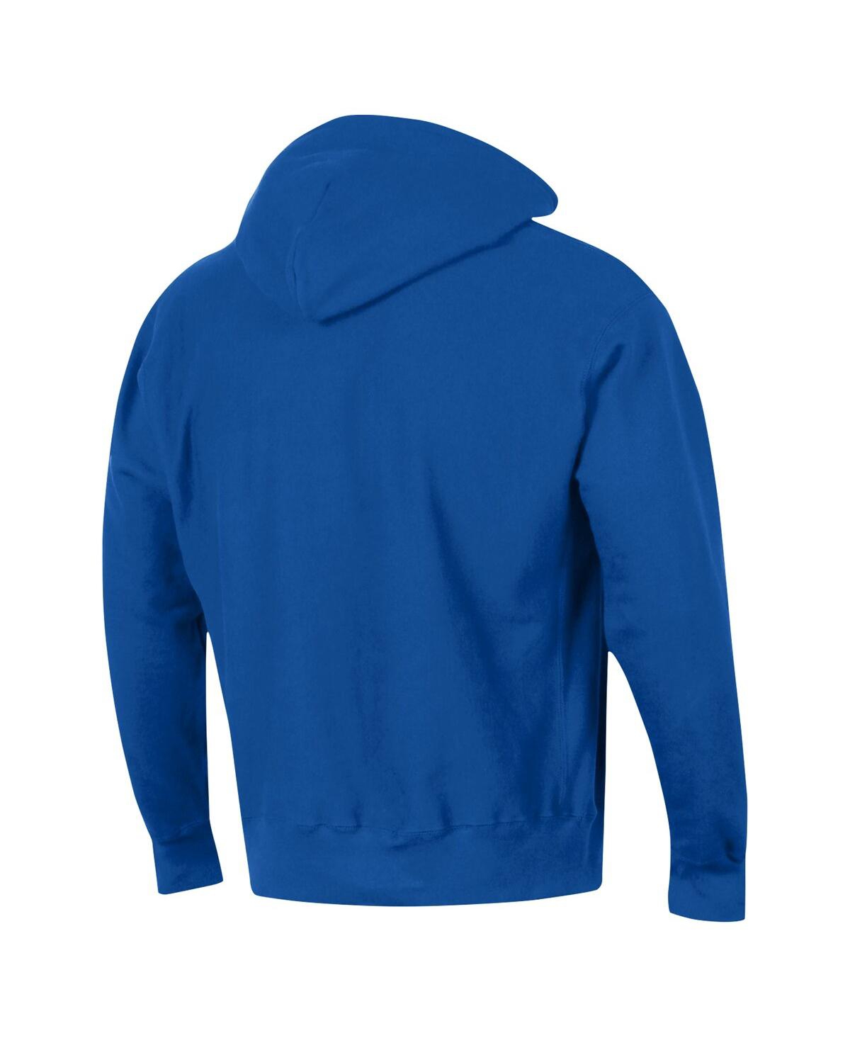 Champion Men's Royal Kansas Jayhawks Vault Late Night Reverse Weave Pullover Hoodie In Royal