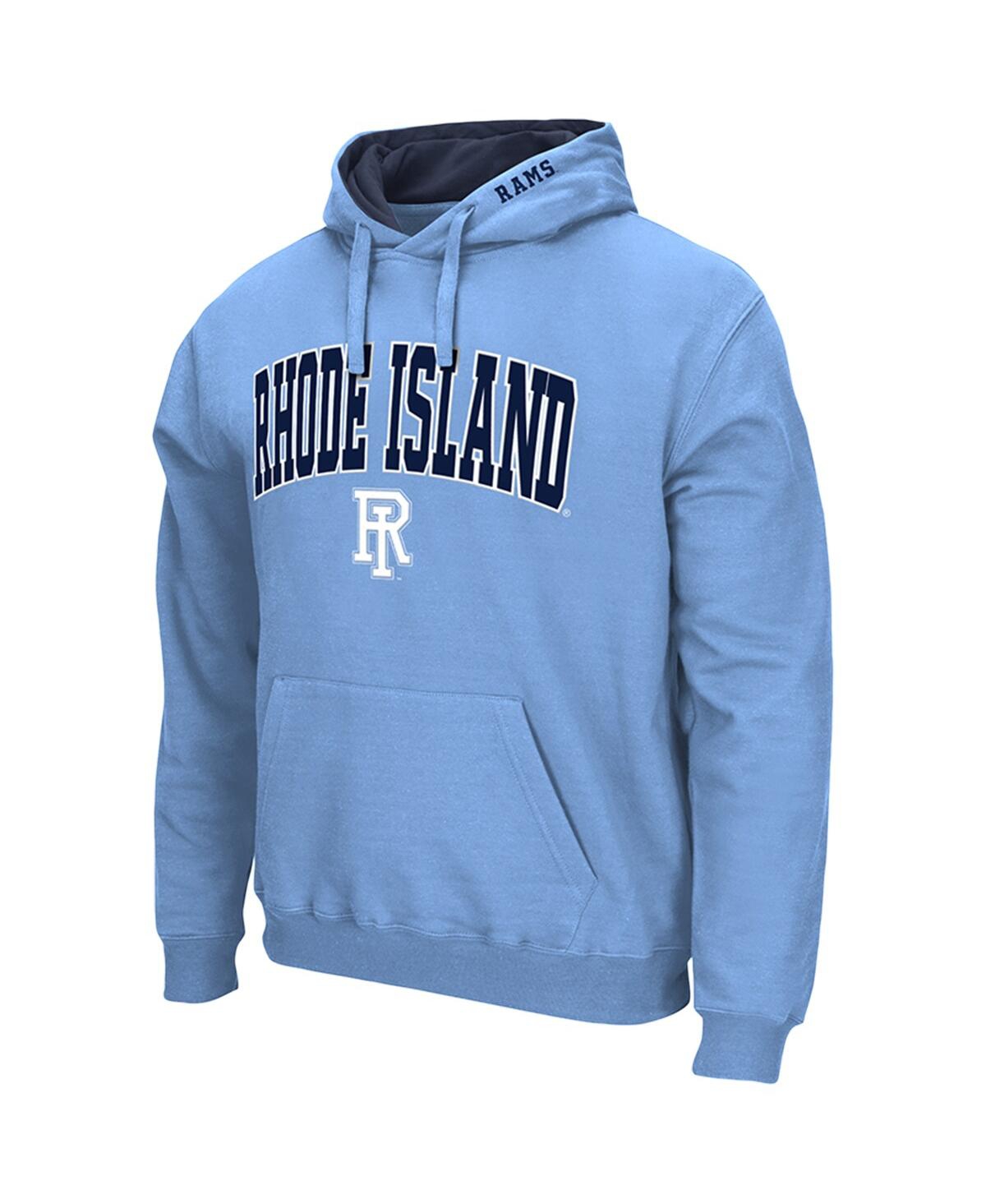Colosseum Men's Light Blue Rhode Island Rams Arch & Logo 3.0 Pullover Hoodie In Light Blue