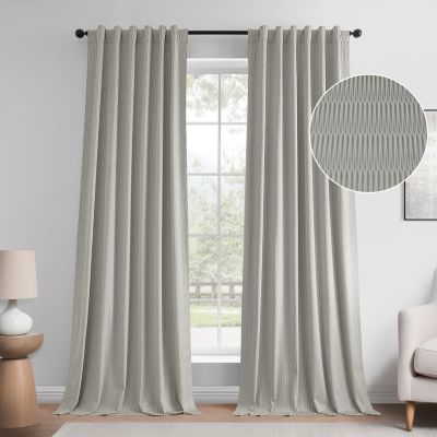 Abstract Lounge Embossed Velvet Room Darkening Curtain
