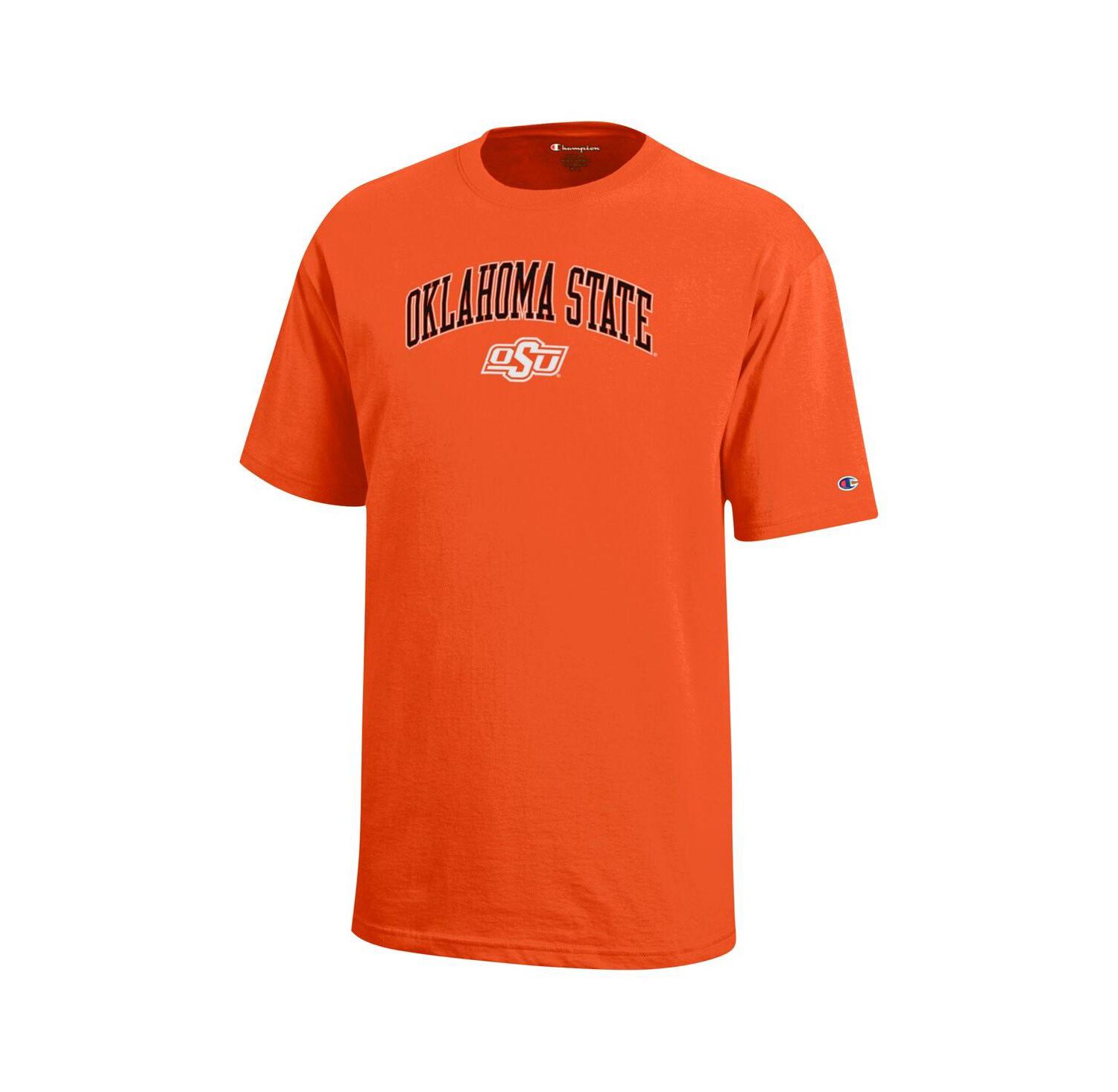 Big Boys and Girls Orange Oklahoma State Cowboys Arch Over Logo T-Shirt