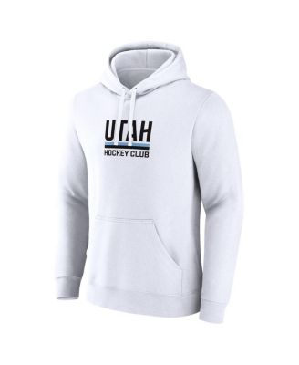 Men's White Utah Hockey Club Secondary Logo Pullover Hoodie