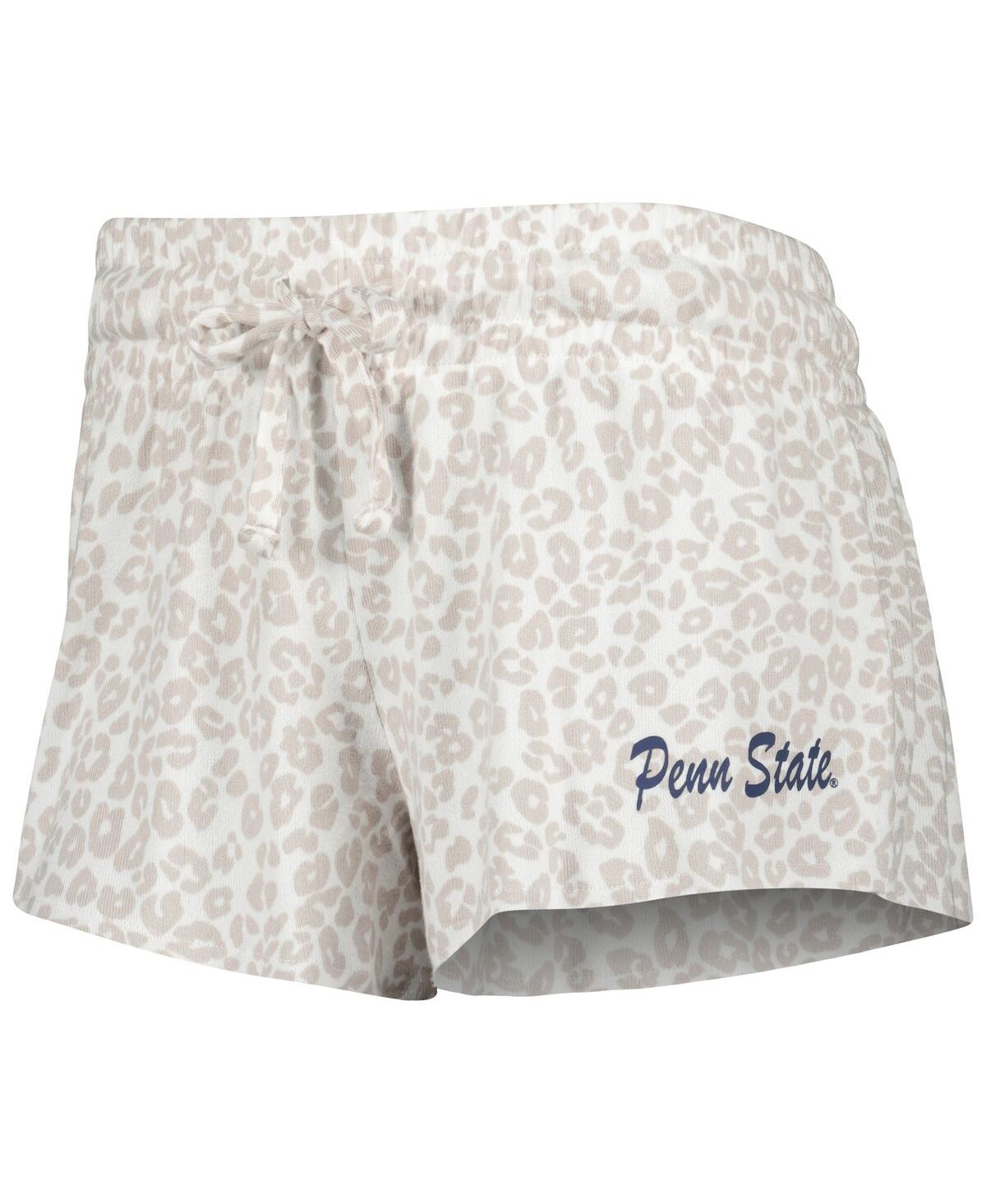 Concepts Sport Women'sPenn State Nittany Lions Montana T-Shirt Shorts Sleep Set - Cream