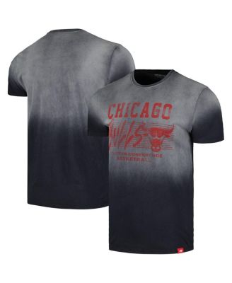 Men's and Women's Black Chicago Bulls Bingham Sun-Fade T-Shirt
