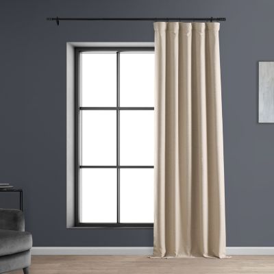 Faux Linen Hotel Blackout Curtain