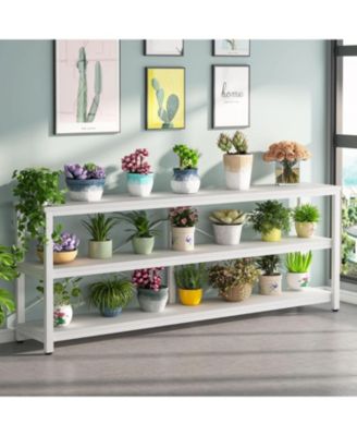 71" Sofa Tables,Extra Long Couch Table, Narrow Long Console Table, Entryway Table,Sofa Table with 3 Tiers Storage Shelves