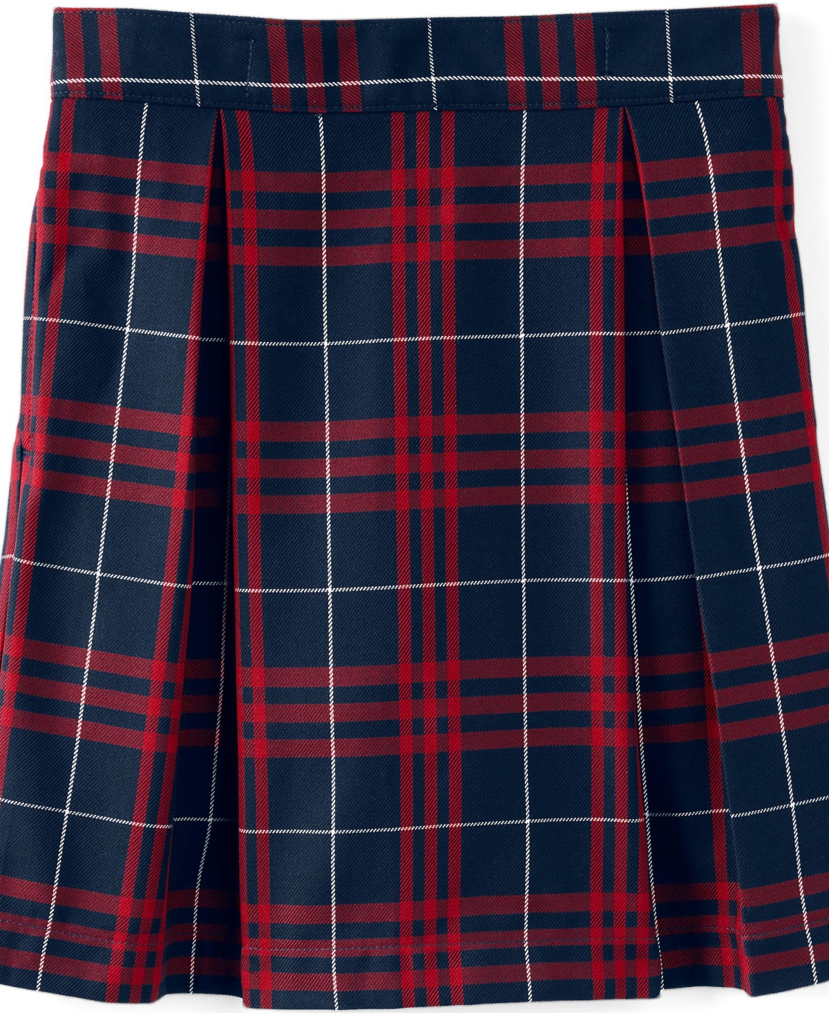 Lands' End Big Girls School Uniform Plaid Skort Top of Knee