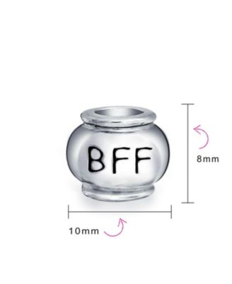 Words Best Friends Forever BFF Charm Bead For Sterling Silver Fits European Bracelet