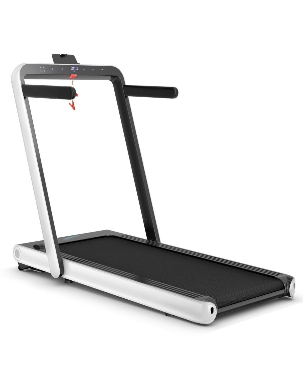 4.75HP 2 In 1 Folding Treadmill with Remote App Control-White - White