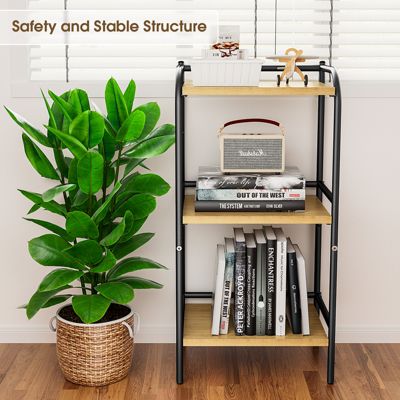 3-Tier Storage Rack Bookshelf Shelves for Living Room, Bathroom, Balcony, Kitchen