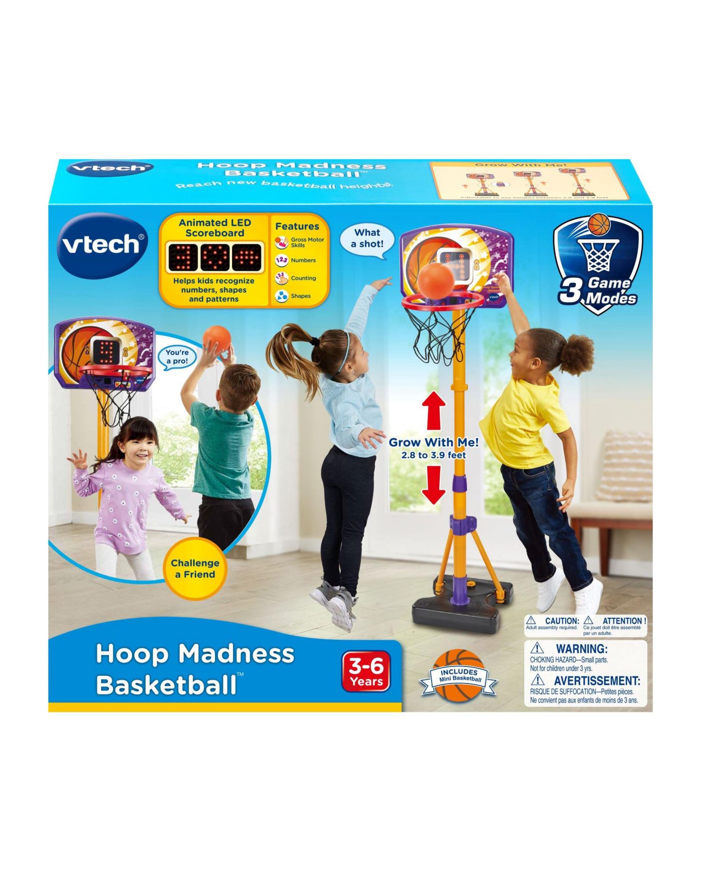 Детский мяч VTech Hoop Madness Basketball, цвет: Разноцветный — фото 4