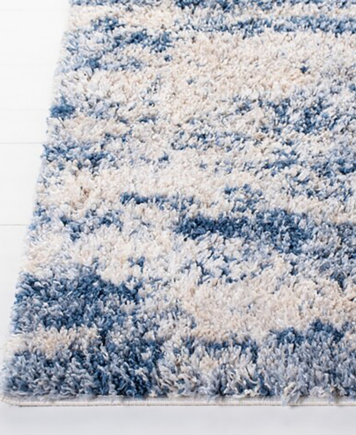 Safavieh Berber Shag 100 BER219B 6'x9' Area Rug -Blue