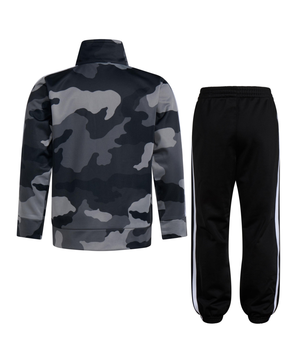 adidas Big Boys Camo Printed 3-Stripe Tricot Jacket, 2-Piece Set