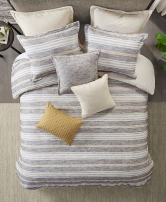 Oasis Oversized Chenille Jacquard Striped 8-Pc. Comforter Set, Full/Queen