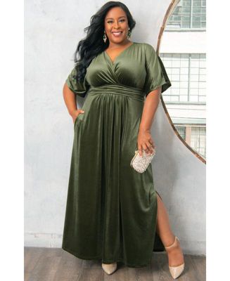 Plus Size Verona Velvet Evening Gown