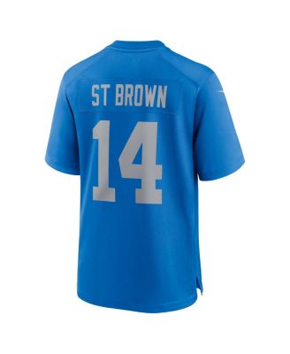 Men's Amon-Ra St. Brown Blue Detroit Lions Alternate Game Jersey