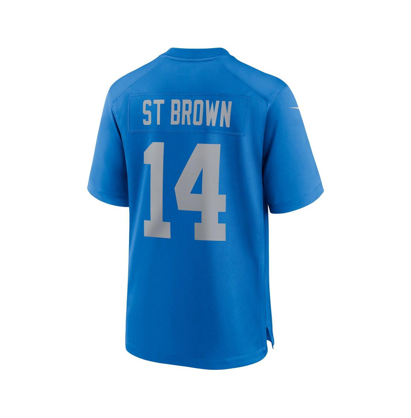Мужской топ Nike Amon-Ra St. Brown Blue Detroit Lions Alternate Game Jersey — фото 2