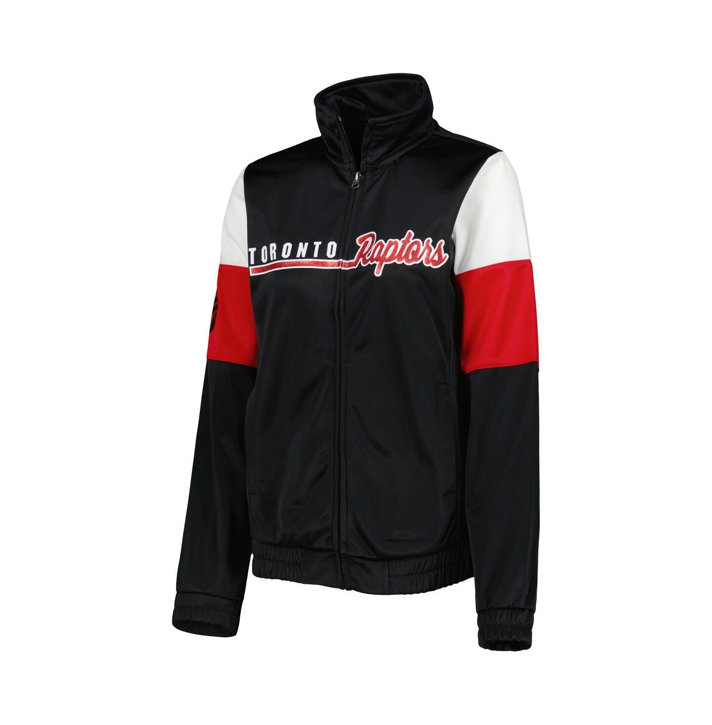 Женская куртка G-III 4Her by Carl Banks Black Toronto Raptors Change Up Full-Zip Track Jacket — фото 3