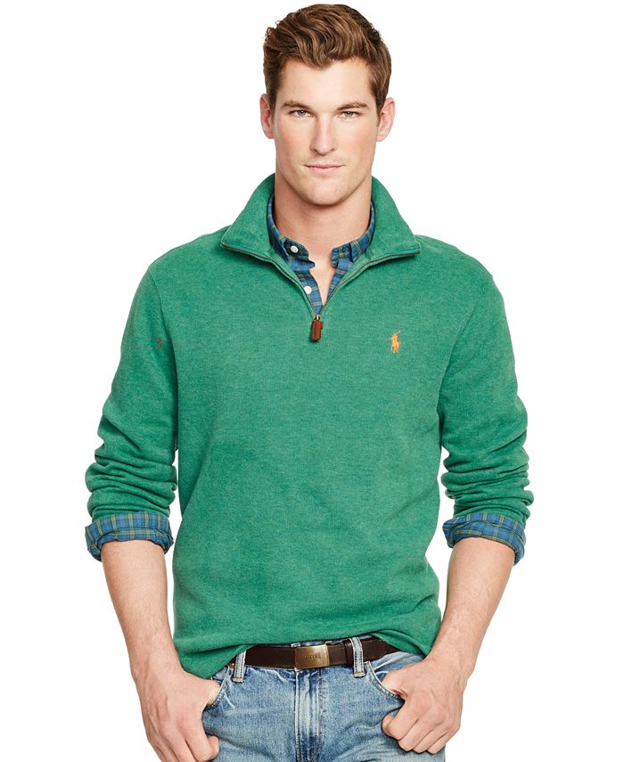 Polo Ralph Lauren French-Rib Half-Zip Pullover & Reviews - Sweaters - Men -  Macy's